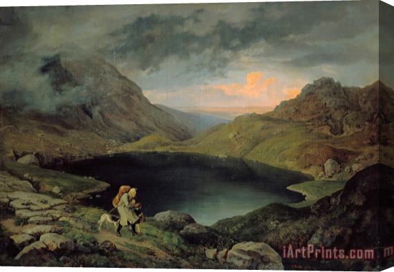 Gustav Karl Ludwig Richter Teich Im Riesengebirge Stretched Canvas Print / Canvas Art