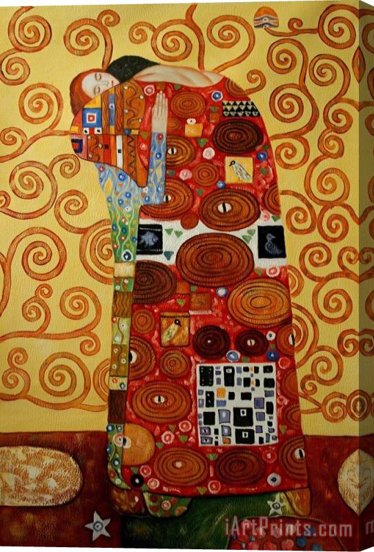 Gustav Klimt Fulfillment Stoclet Frieze Stretched Canvas Painting / Canvas Art