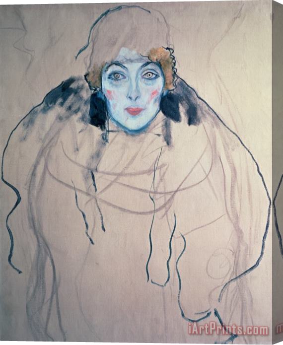 Gustav Klimt Head of a Woman Stretched Canvas Print / Canvas Art