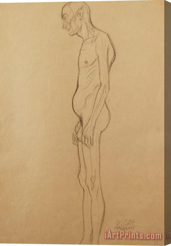 Gustav Klimt Nude Man Stretched Canvas Print / Canvas Art