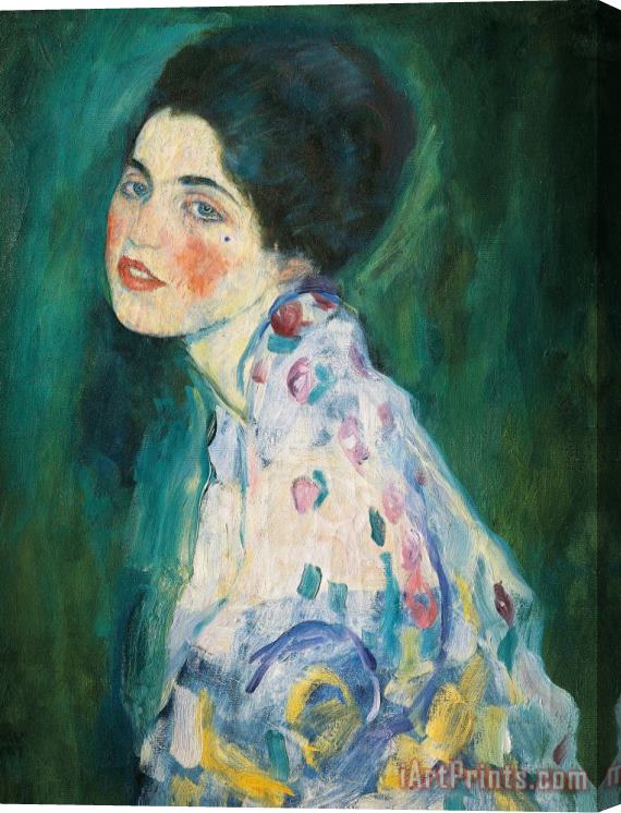 Gustav Klimt Portrait Of A Young Woman Stretched Canvas Print / Canvas Art