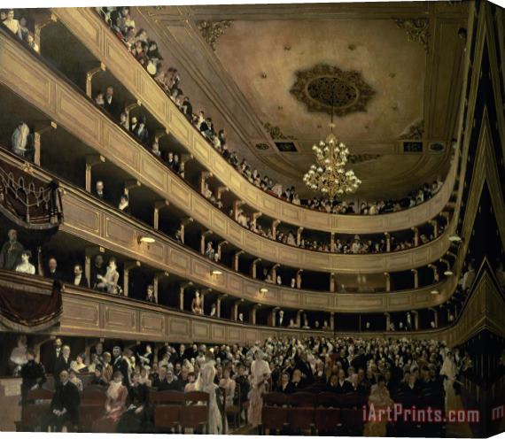 Gustav Klimt The Auditorium of the Old Castle Theatre Stretched Canvas Painting / Canvas Art