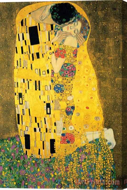 Gustav Klimt The Kiss Ii Stretched Canvas Painting / Canvas Art
