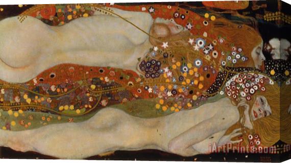 Gustav Klimt Water Serpents II Stretched Canvas Painting / Canvas Art