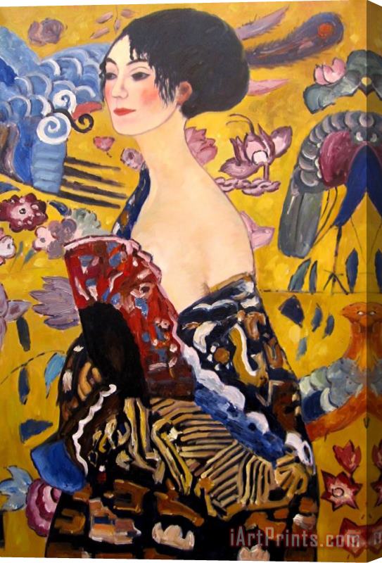 Gustav Klimt Woman with Fan Ii Stretched Canvas Painting / Canvas Art