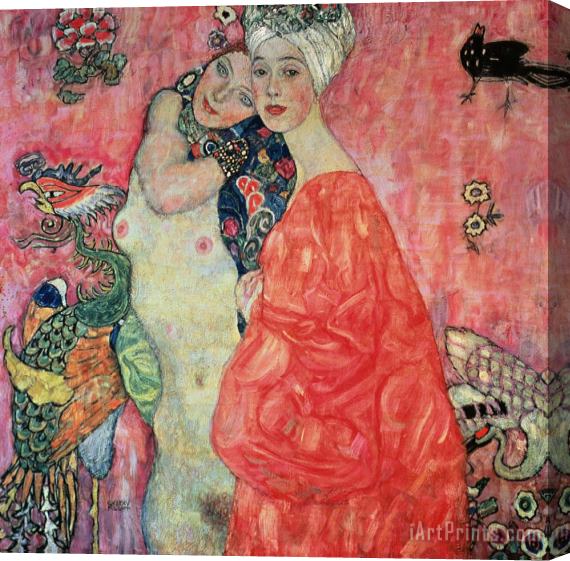 Gustav Klimt Women Friends Stretched Canvas Print / Canvas Art