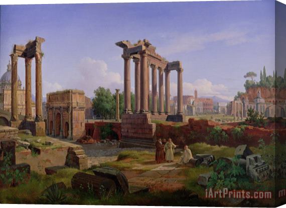 Gustav Palm The Forum Rome Stretched Canvas Print / Canvas Art