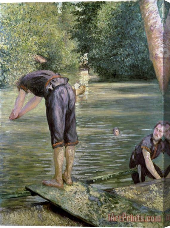 Gustave Caillebotte Bathers On The Banks Of The Yerres Stretched Canvas Print / Canvas Art
