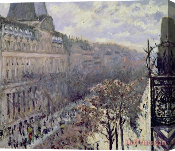 Gustave Caillebotte Boulevard Des Italiens Stretched Canvas Painting / Canvas Art