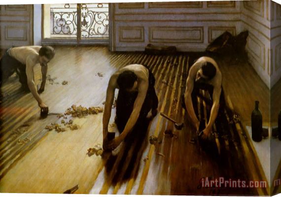 Gustave Caillebotte Floor Strippers Stretched Canvas Print / Canvas Art