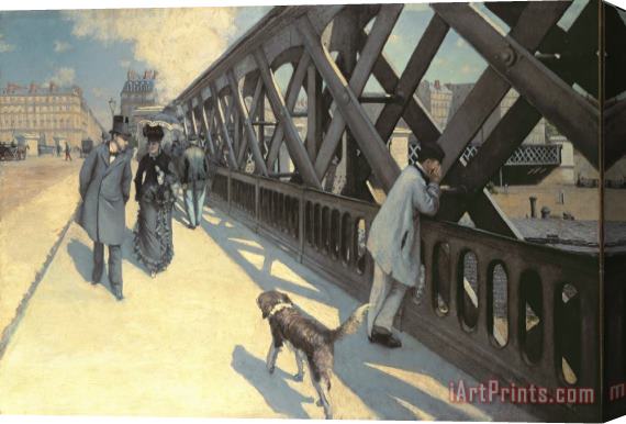 Gustave Caillebotte Le Pont de L'Europe Stretched Canvas Painting / Canvas Art