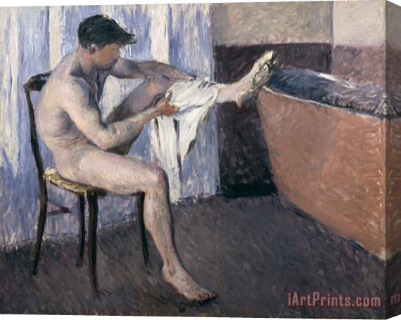 Gustave Caillebotte Man Drying His Leg Stretched Canvas Painting / Canvas Art