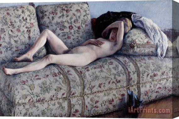 Gustave Caillebotte Nude On A Couch Stretched Canvas Print / Canvas Art