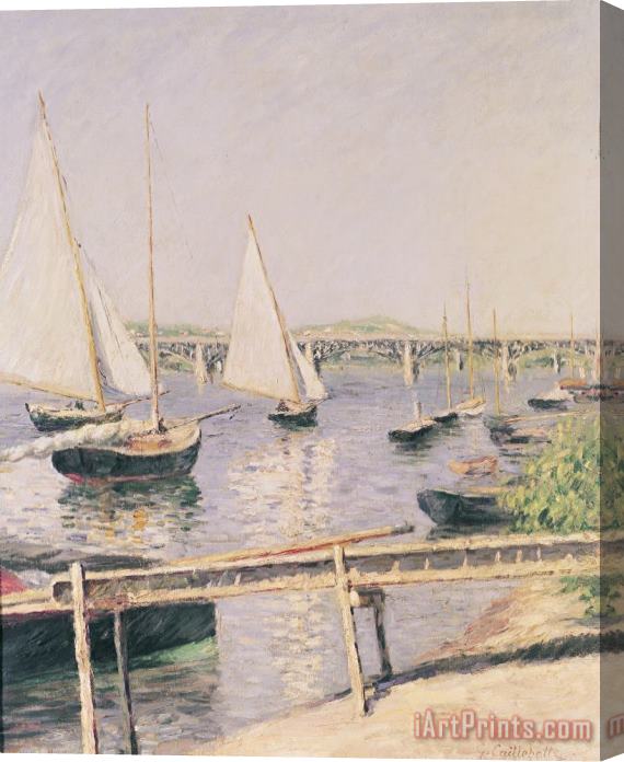 Gustave Caillebotte Sailing boats at Argenteuil Stretched Canvas Print / Canvas Art