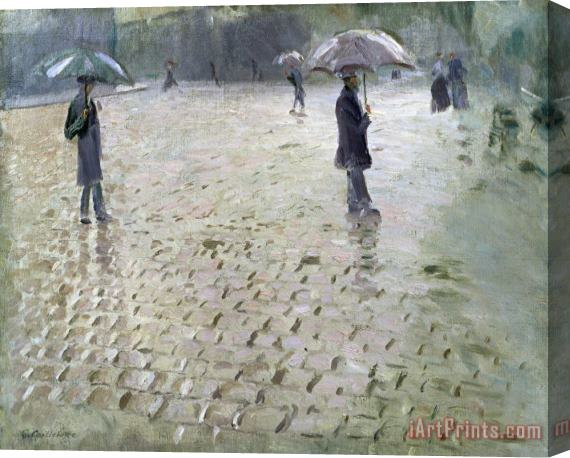 Gustave Caillebotte Study for a Paris Street Rainy Day Stretched Canvas Painting / Canvas Art