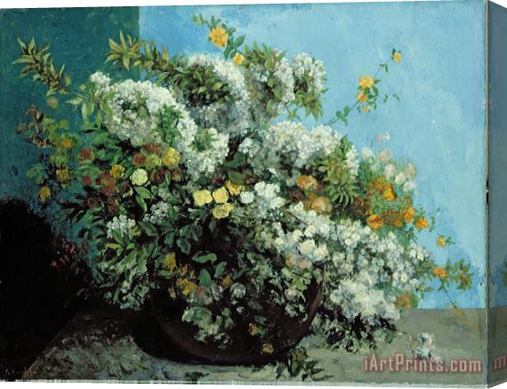 Gustave Courbet Flowering Branches and Flowers Stretched Canvas Print / Canvas Art