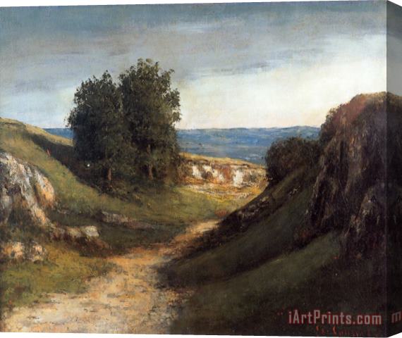 Gustave Courbet Paysage Guyere Stretched Canvas Print / Canvas Art