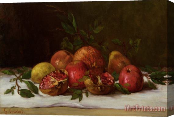 Gustave Courbet Still Life Stretched Canvas Painting / Canvas Art