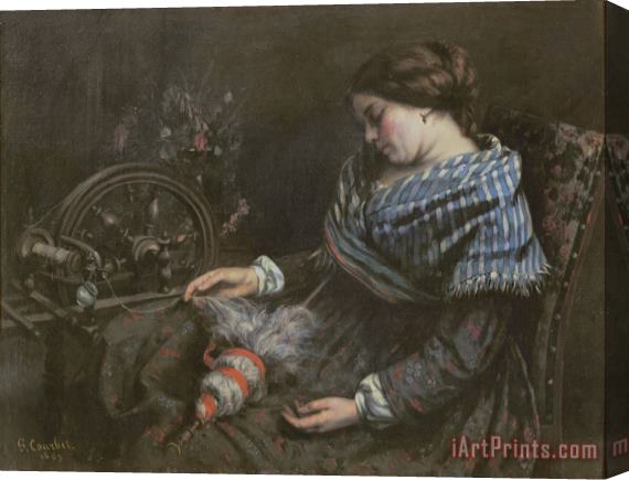 Gustave Courbet The Sleeping Embroiderer Stretched Canvas Painting / Canvas Art
