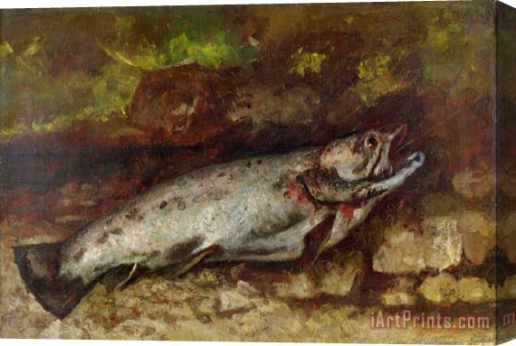 Gustave Courbet The Trout Stretched Canvas Print / Canvas Art