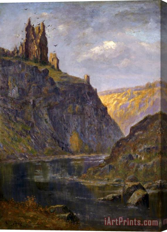 Gustave Dore Castle on The Rhone Stretched Canvas Print / Canvas Art