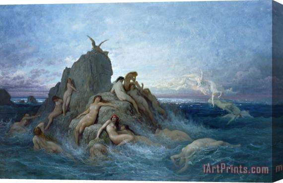 Gustave Dore Les Oceanides Stretched Canvas Painting / Canvas Art