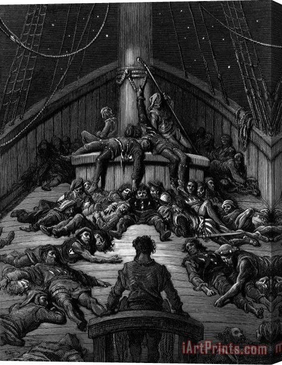 Gustave Dore The Mariner Gazes On His Dead Companions And Laments The Curse Of His Survival While All His Fellow Stretched Canvas Painting / Canvas Art