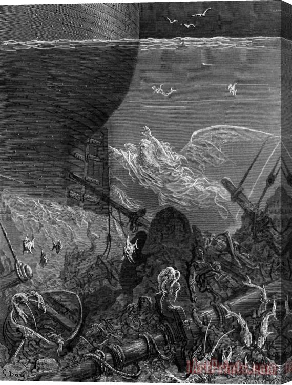 Gustave Dore The Spirit That Had Followed The Ship From The Antartic Stretched Canvas Print / Canvas Art
