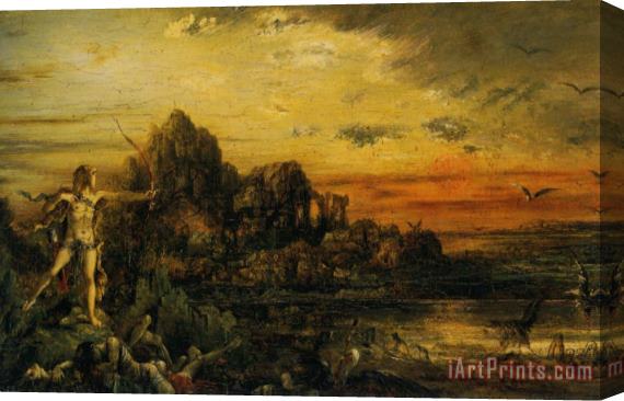 Gustave Moreau Hercule Au Lac Stymphale Stretched Canvas Print / Canvas Art