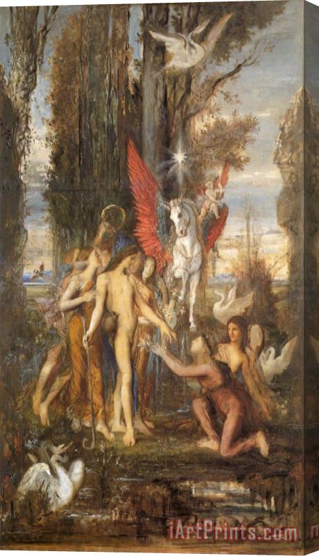 Gustave Moreau Hesiod And The Muses Stretched Canvas Painting / Canvas Art