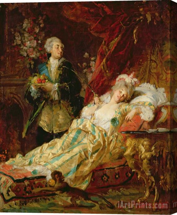 Gyula Benczur Louis XV and Madame Dubarry Stretched Canvas Print / Canvas Art