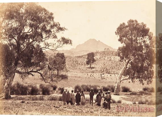 H. R. Perry Patawarta with Aborigines in The Foreground Stretched Canvas Print / Canvas Art