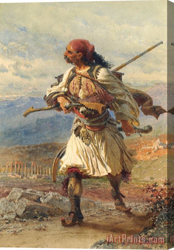 Haag Carl Greek Warrior Stretched Canvas Painting / Canvas Art