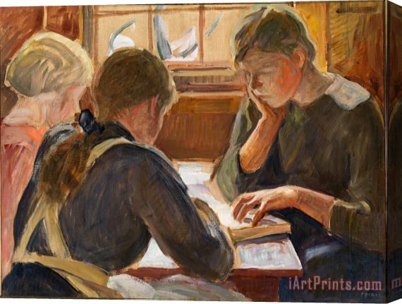 Halonen, Pekka Children Reading Stretched Canvas Print / Canvas Art