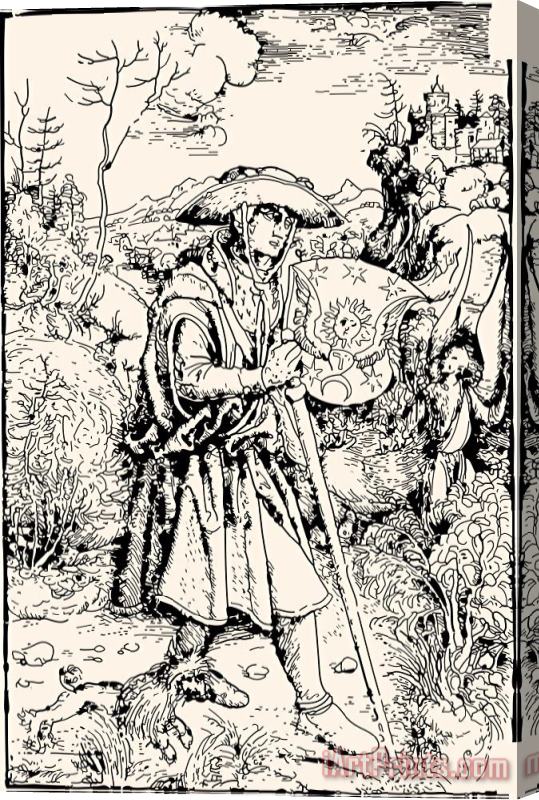 Hans Baldung Medieval Pilgrim Stretched Canvas Print / Canvas Art