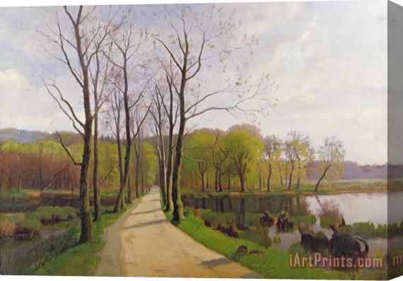Hans Brasen Spring Landscape Stretched Canvas Print / Canvas Art