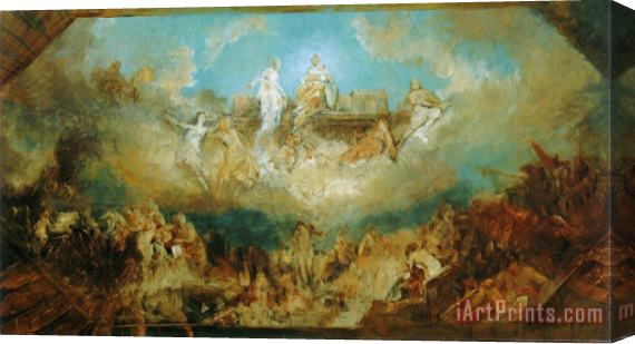 Hans Makart Sinking of The Nibelung Stronghold Into The Rhine Stretched Canvas Print / Canvas Art