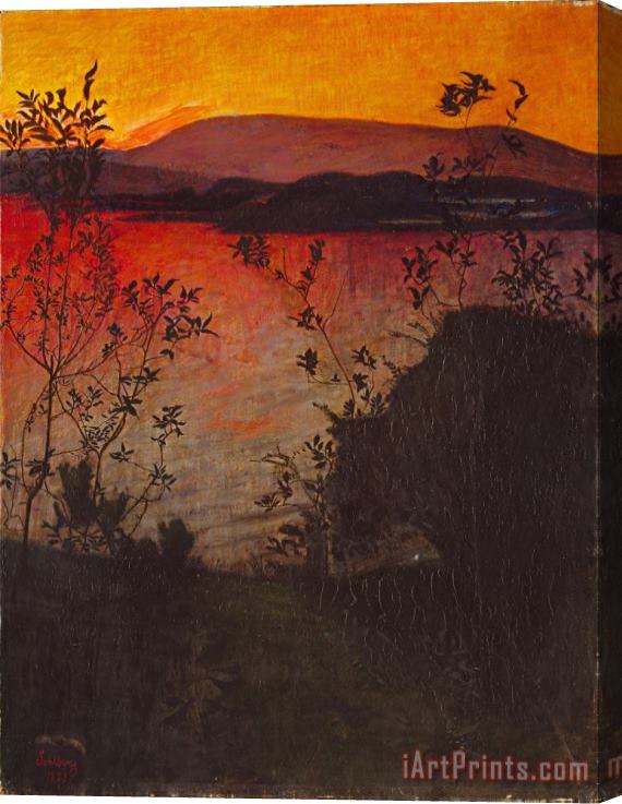 Harald Sohlberg Evening Glow Stretched Canvas Painting / Canvas Art