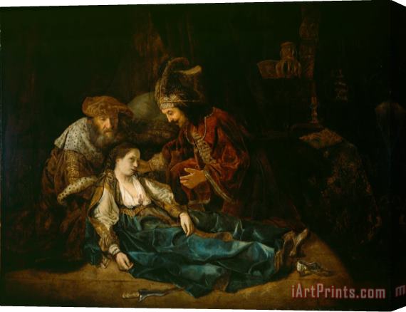 Harmensz van Rijn Rembrandt The Death of Lucretia - mid 1640s Stretched Canvas Painting / Canvas Art