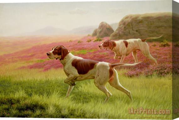 Harrington Bird Pointers in a Landscape Stretched Canvas Print / Canvas Art