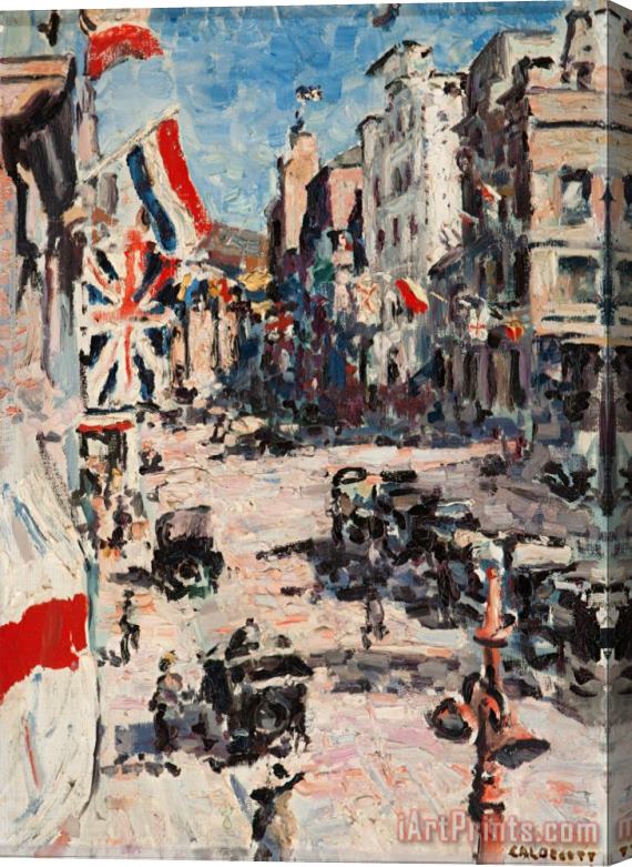 Harry Caldecott Royal Visit 1925 Stretched Canvas Print / Canvas Art
