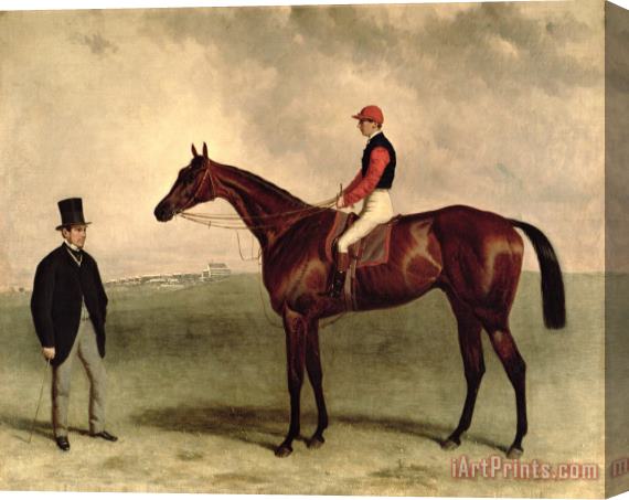 Harry Hall Gladiateur With Harry Grimshaw Up And His Owner Count Frederic De Lagrange Stretched Canvas Painting / Canvas Art