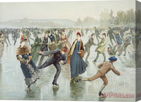 Harry Sandham Skating Stretched Canvas Painting / Canvas Art