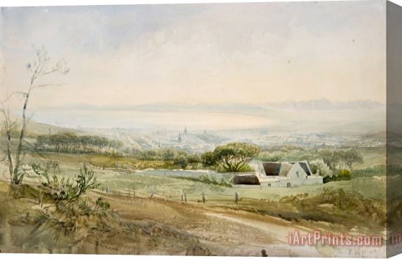 Heinrich Hermann Cape Town From The Top of Kloof Street Stretched Canvas Print / Canvas Art