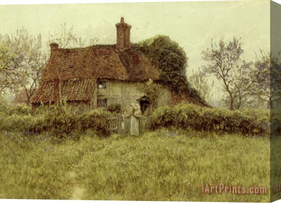 Helen Allingham A Cottage at Pinner Middlesex Stretched Canvas Print / Canvas Art