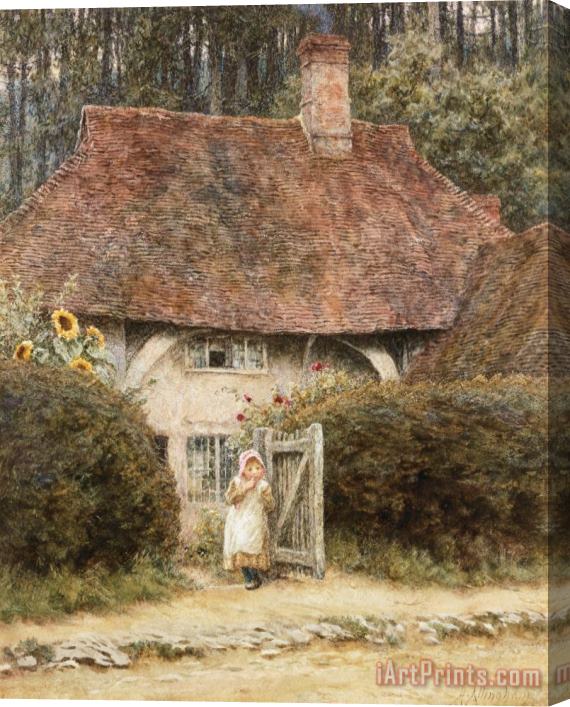Helen Allingham At the Cottage Gate Stretched Canvas Print / Canvas Art