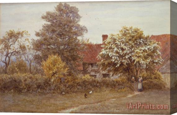 Helen Allingham Blake's House Hampstead Heath Stretched Canvas Painting / Canvas Art