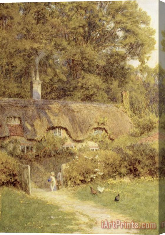 Helen Allingham Cottage at Farringford Isle of Wight Stretched Canvas Print / Canvas Art