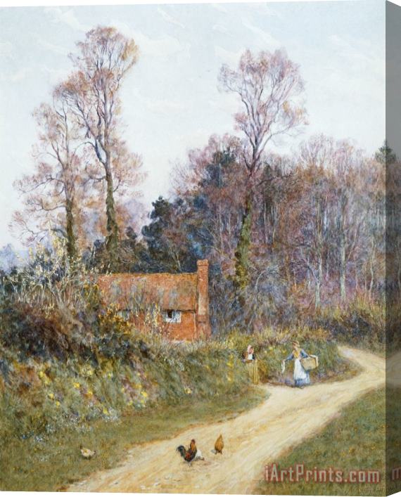 Helen Allingham In a Witley Lane Stretched Canvas Print / Canvas Art