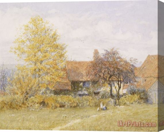 Helen Allingham Old Wyldes Farm Stretched Canvas Print / Canvas Art